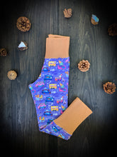 Load image into Gallery viewer, Baby + Toddler Unisex Grow with Me Pants in Magical Mystery Ice Cream Tour, Gender Neutral Kids Legging
