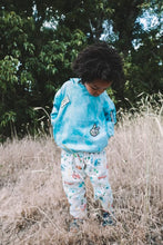 Load image into Gallery viewer, FRONTIER HAREM PANT in Surfs Up + Organic Cotton Double Gauze Baby &amp; Toddler Summer Pant, Kids Yoga Pant
