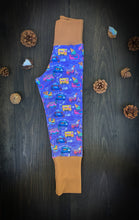 Load image into Gallery viewer, Baby + Toddler Unisex Grow with Me Pants in Magical Mystery Ice Cream Tour, Gender Neutral Kids Legging
