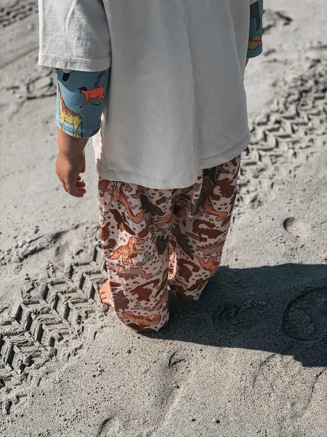 FRONTIER HAREM PANT in Rawr + Organic Cotton Double Gauze Baby & Toddler Summer Pant, Kids Yoga Pant