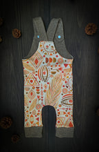 Load image into Gallery viewer, PRAIRIE PLAYSUIT in Boho Suns Baby + Toddler Organic Cotton Long Romper, Kids Overalls, Kids Romper
