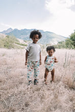 Load image into Gallery viewer, FRONTIER HAREM PANT in Surfs Up + Organic Cotton Double Gauze Baby &amp; Toddler Summer Pant, Kids Yoga Pant
