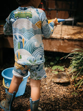 Load image into Gallery viewer, COVE WATER SHORT in Island Life + Baby/Toddler Swimsuit, Grow With Me Kids Swimsuit, Swim Shorts, Toddler Swim Trunks, Kid’s Surf Shorts

